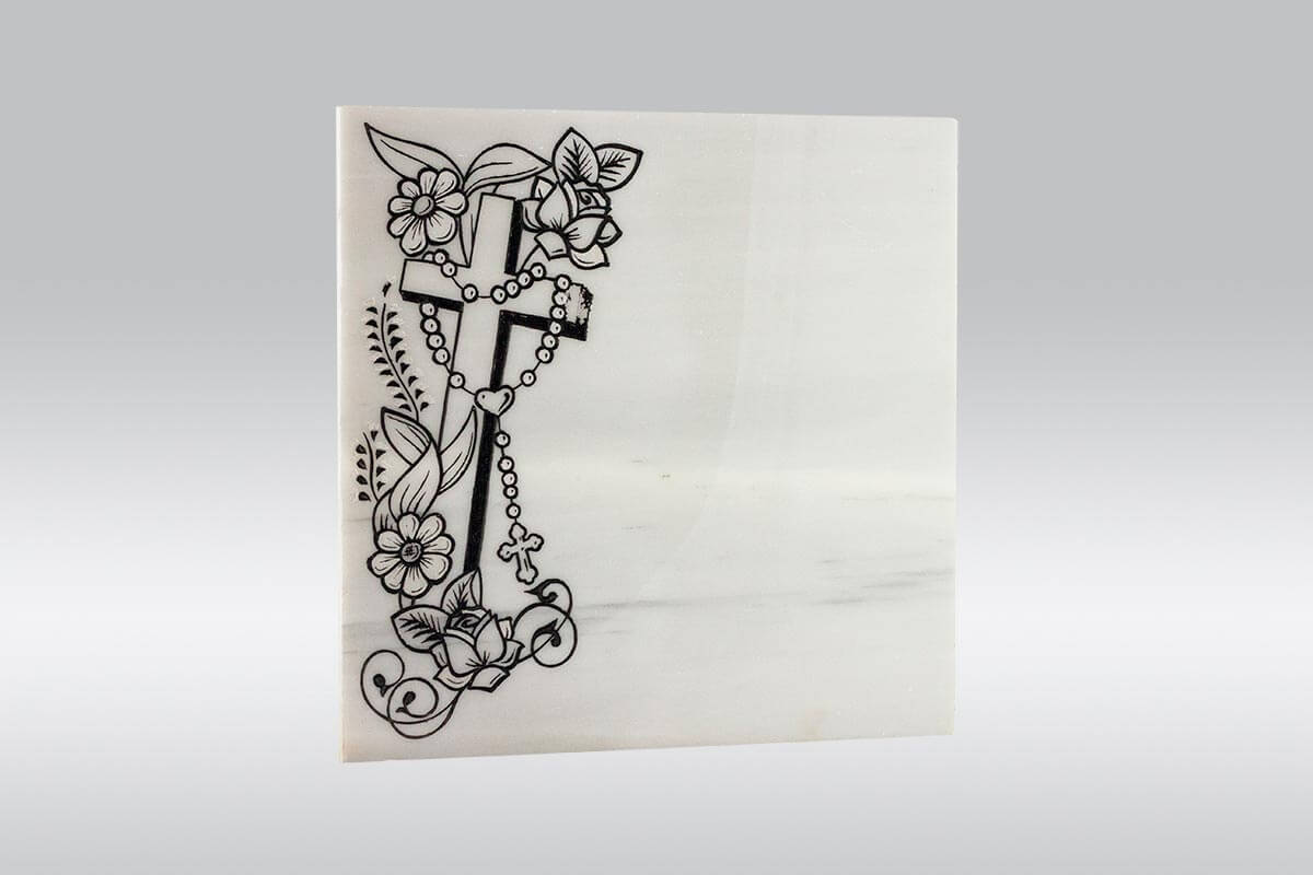 Placa de mármol blanco Alejandra