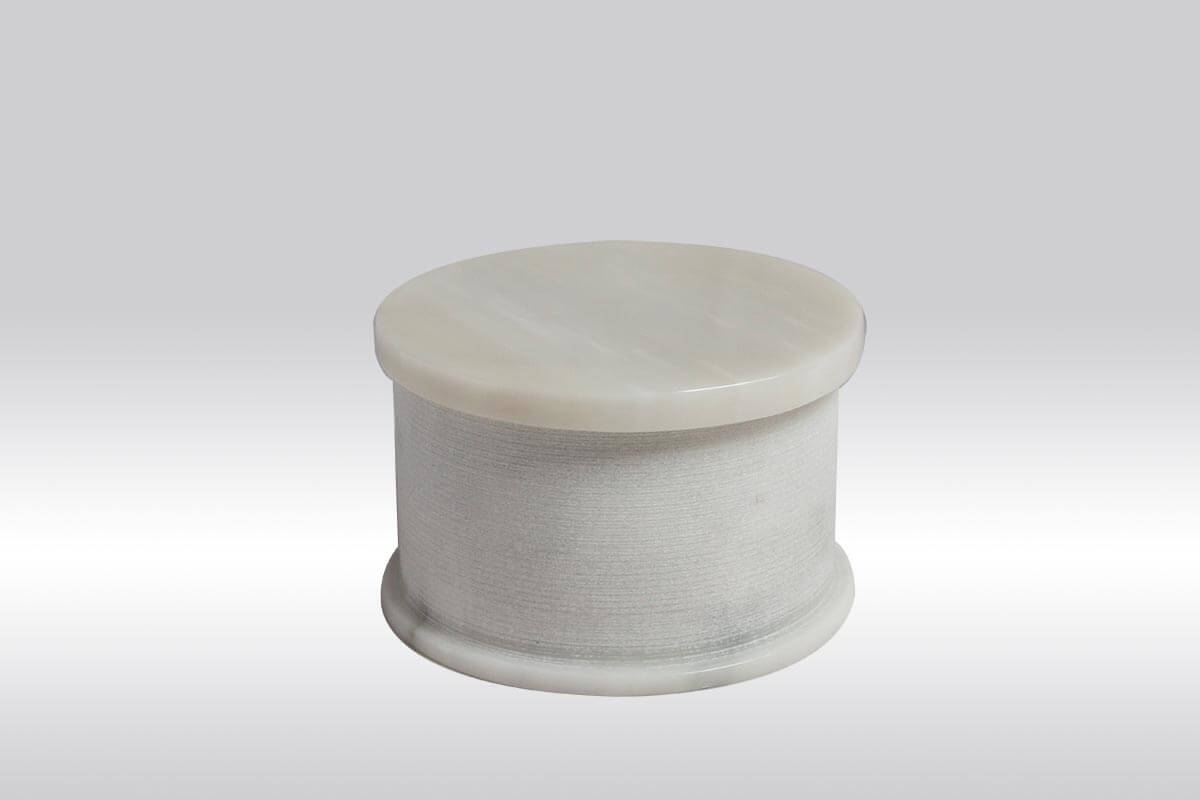 Cenizario de mármol blanco para mascota