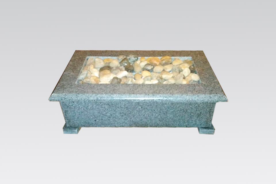 Calentador de granito gris