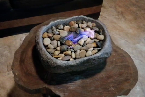 Calentador de piedra