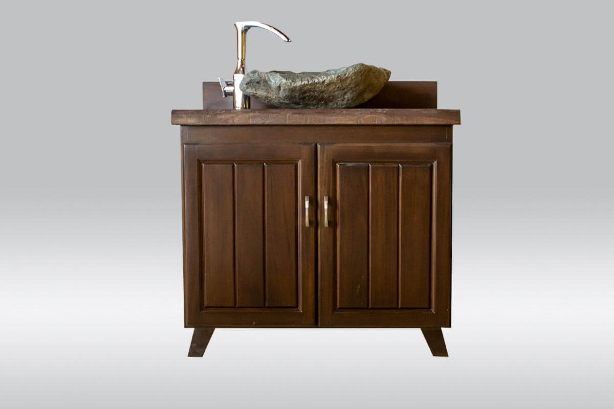 Mueble para baño de madera sólida