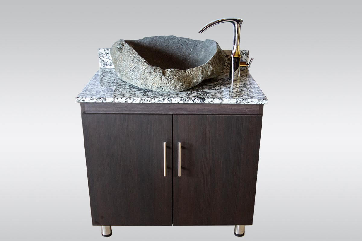 Mueble de melamina con sobre de granito