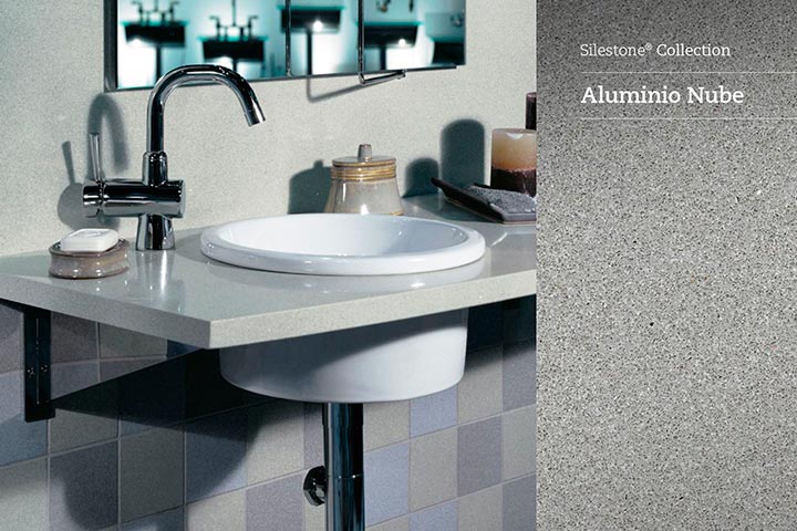 Sobre de cuarzo Silestone Aluminio Nube