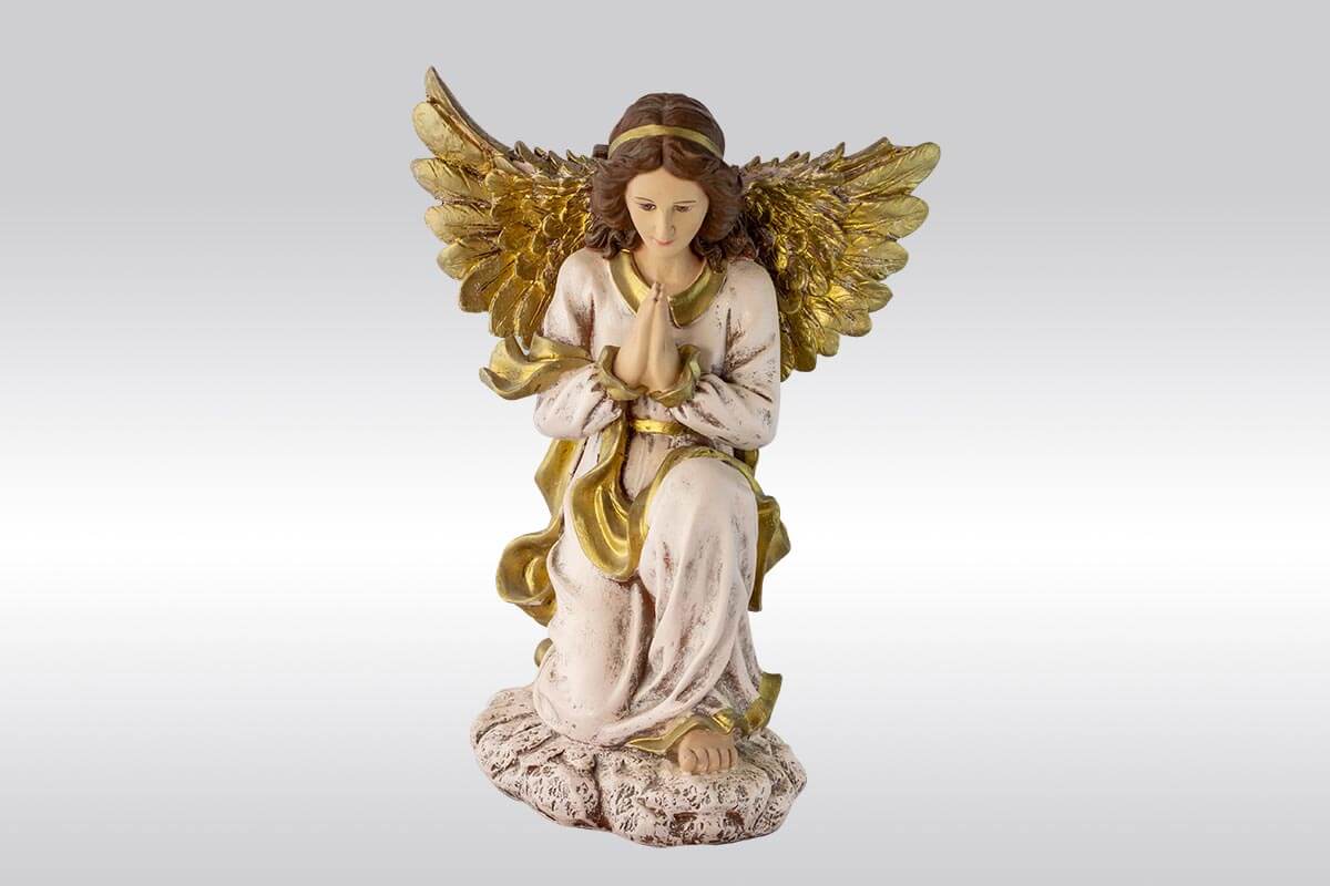 Ángel de fibra de vidro añejado